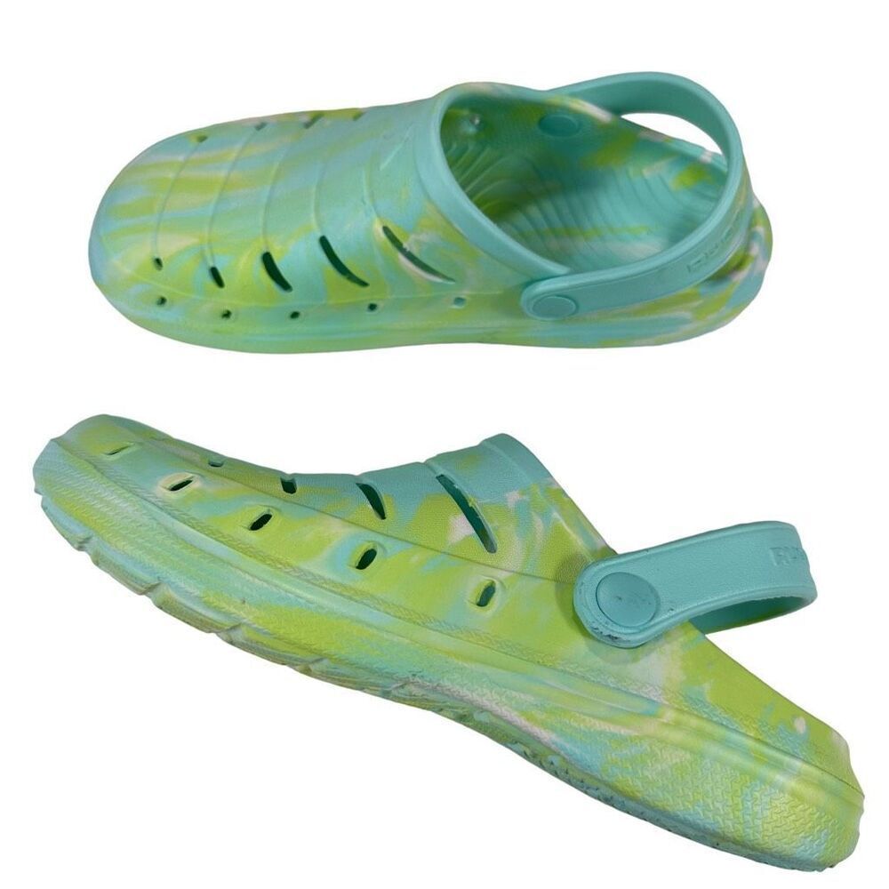 Rugged Shark Tie-die Green EVA Clogs Women’s Size 8 - Picture 3 of 9